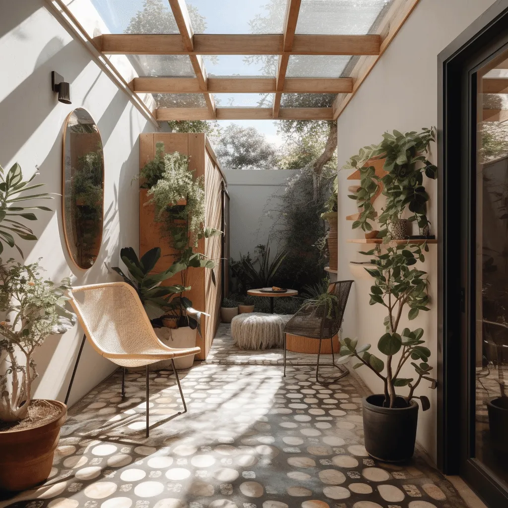 patio cover in a small space okangan