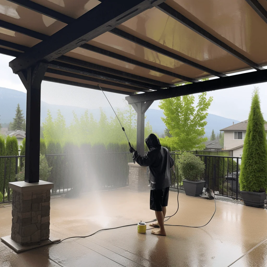 patio cover spray wash