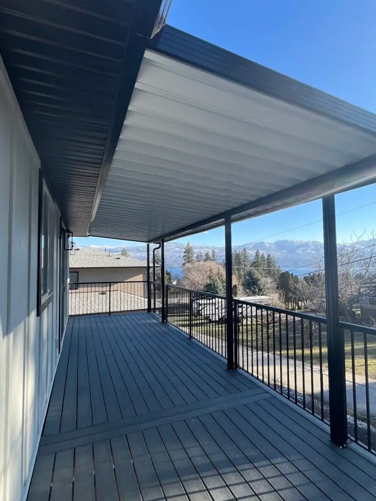 Aluminum patio cover install in the okanagan