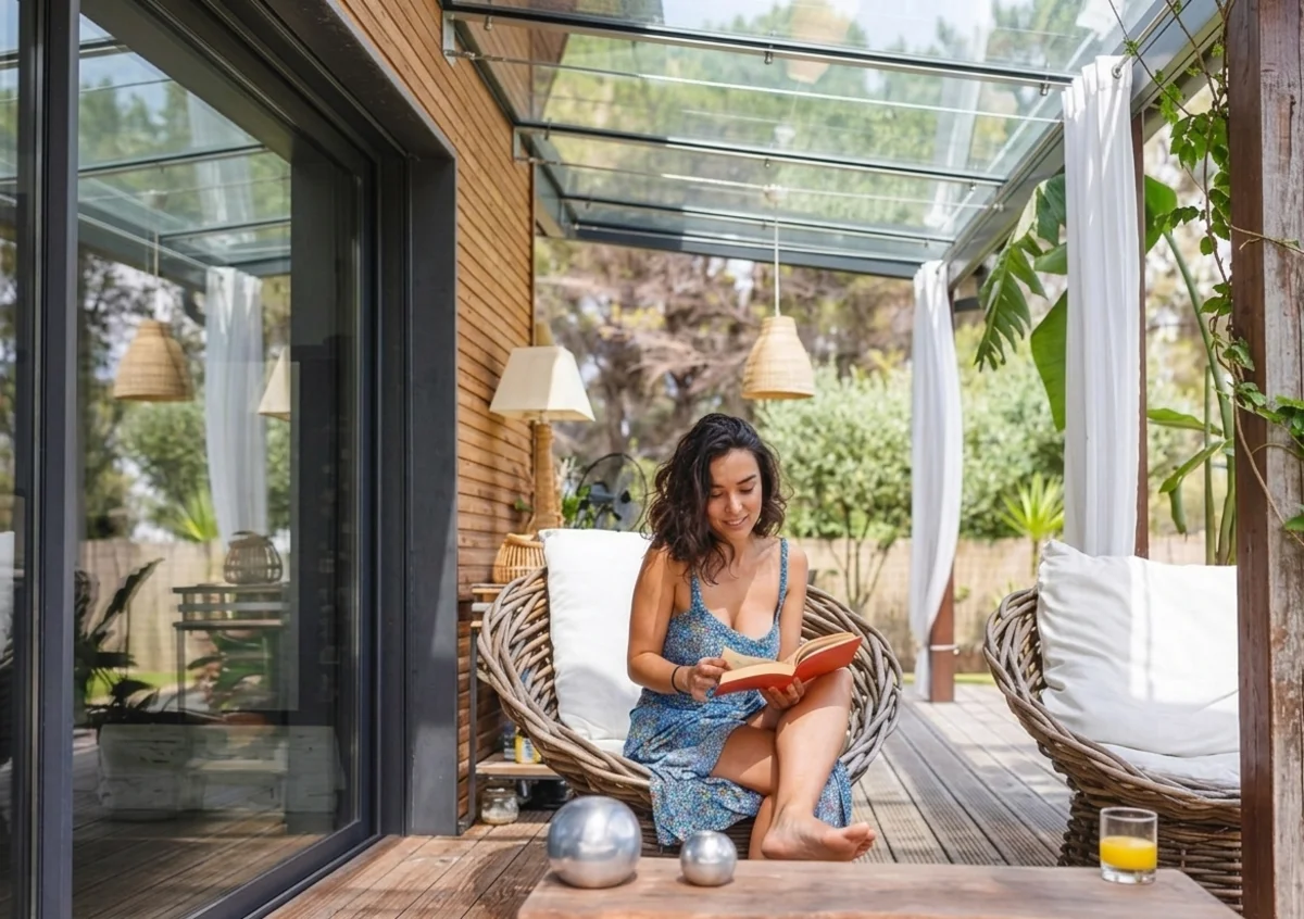 Glass patio cover West Kelowna