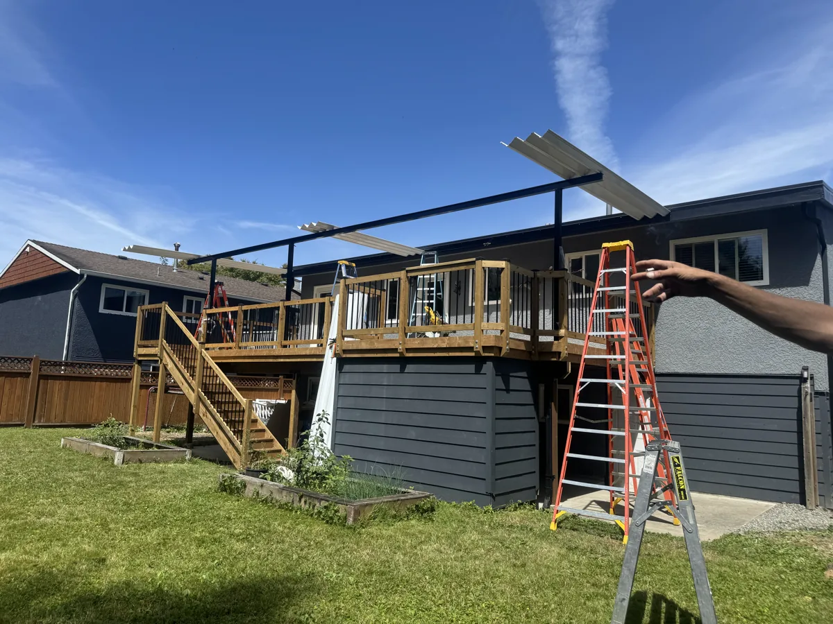Frame Going Up — Kelowna, Okanagan Patio Covers