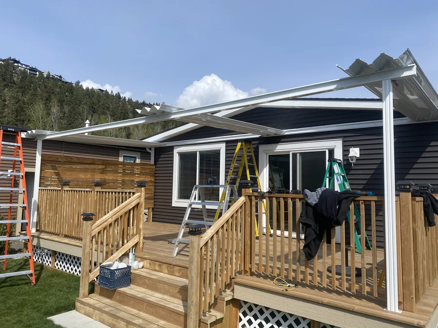 Install In Progress — Kelowna, Okanagan Patio Covers