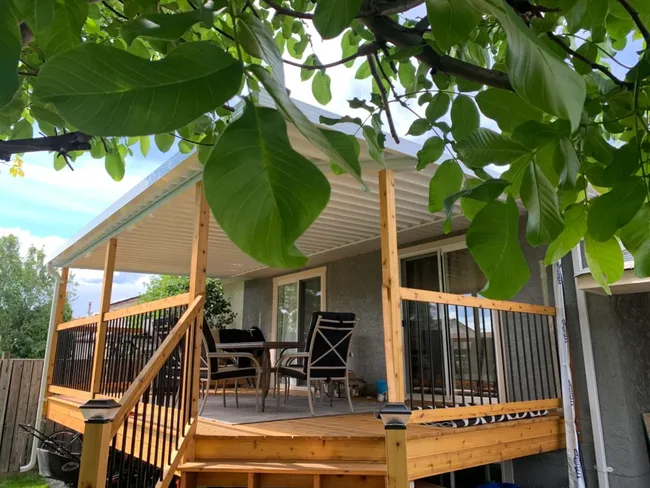 Residential aluminum patio cover in Penticton
