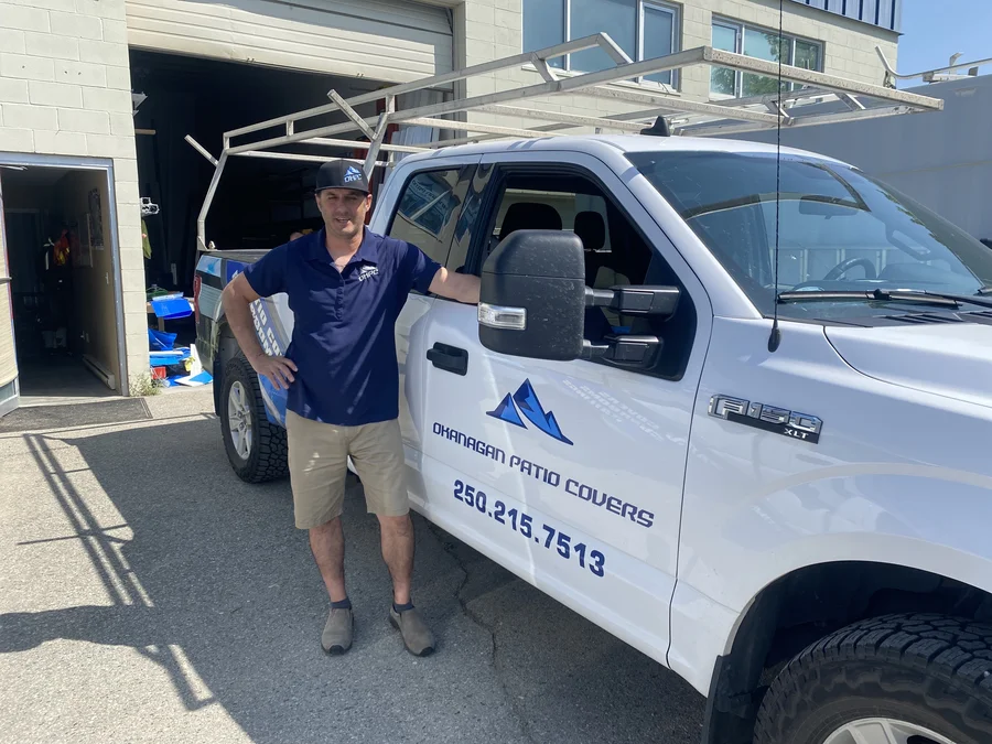 Narcis Vlacic, owner of Okanagan Patio Covers, at the shop in West Kelowna